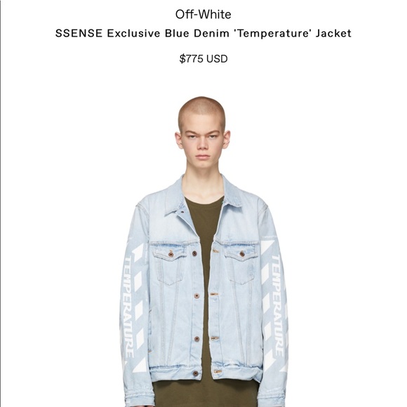 Off-White Other - Blue denim “Temperature” Off-White Jean Jacket